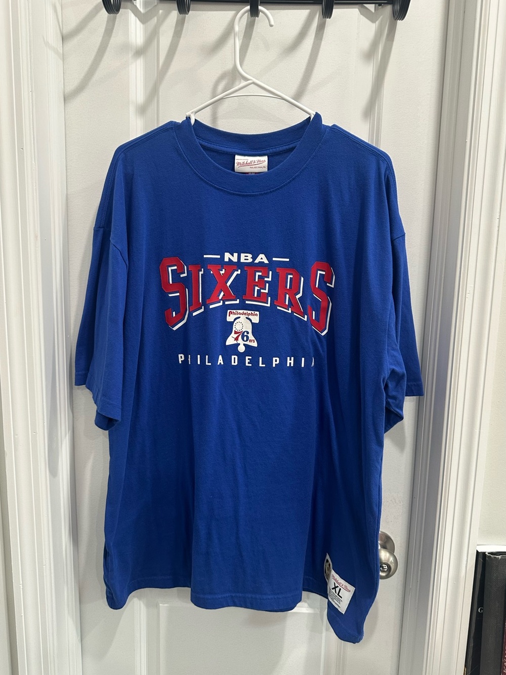 Mitchell and Ness Blue 76ers Graphic Tee